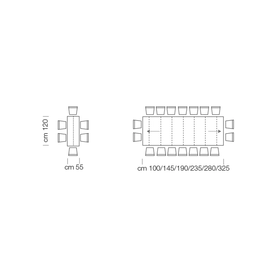 Table console extensible en bois plaqué fabriquée en Italie - Gordito Viadurini