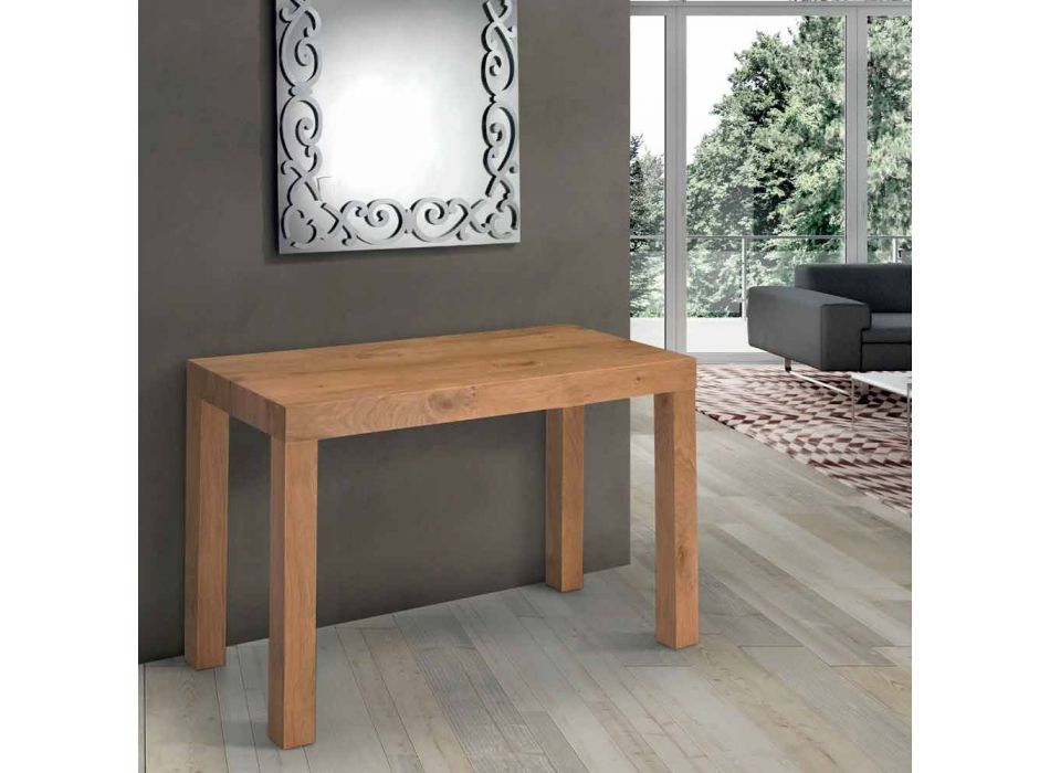 Table console extensible en bois plaqué fabriqué en Italie - Gordito Viadurini