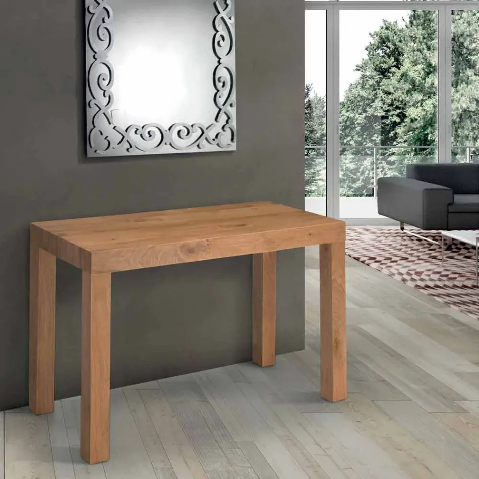 Table console extensible en bois plaqué fabriquée en Italie - Gordito Viadurini