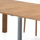 Table console extensible en bois plaqué fabriquée en Italie - Gordito Viadurini