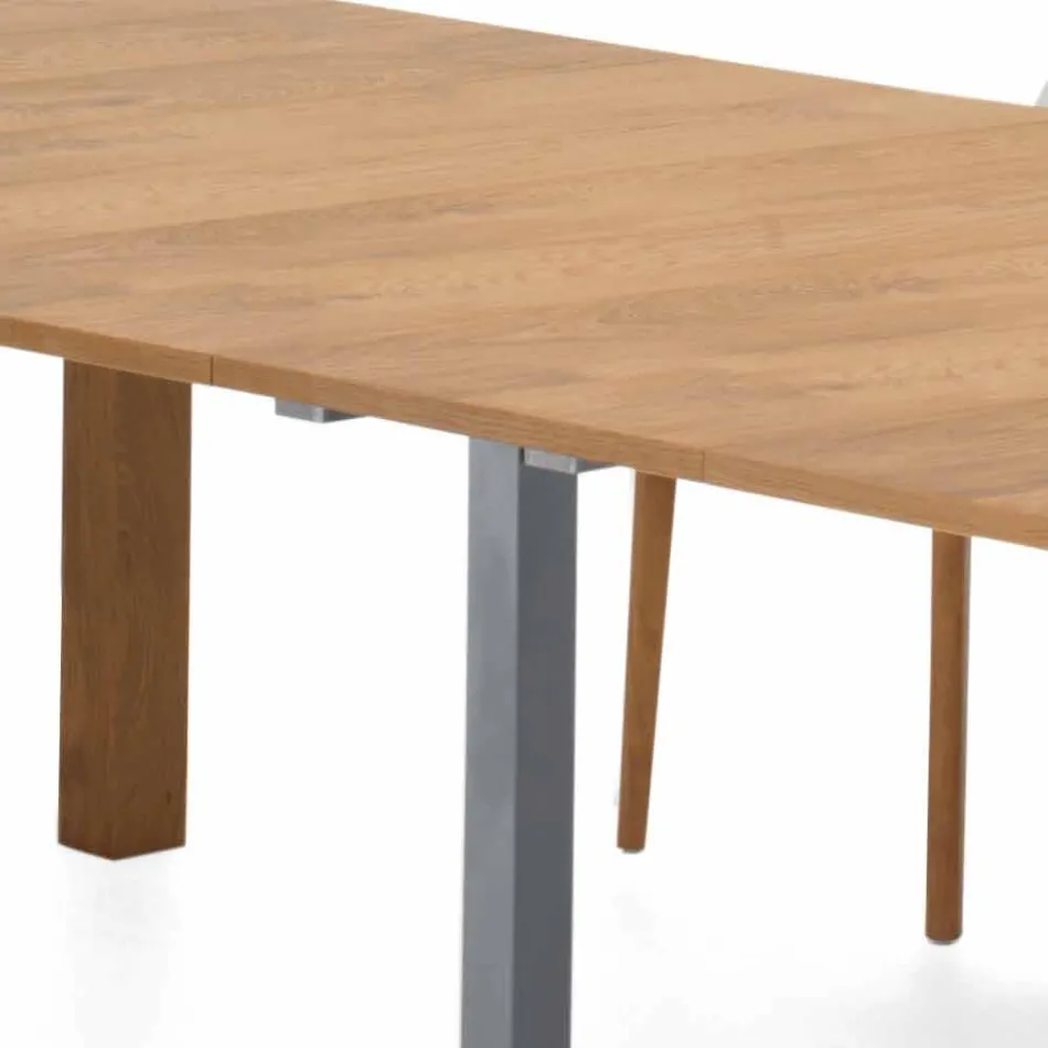 Table console extensible en bois plaqué fabriquée en Italie - Gordito Viadurini