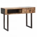 Table Console en Fer et Bois d'Acacia avec Tiroir Design - Dena