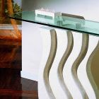 Table console design moderne pierre et le verre Ciril Viadurini