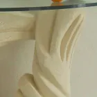 table console en pierre et le design cristal Emera Viadurini