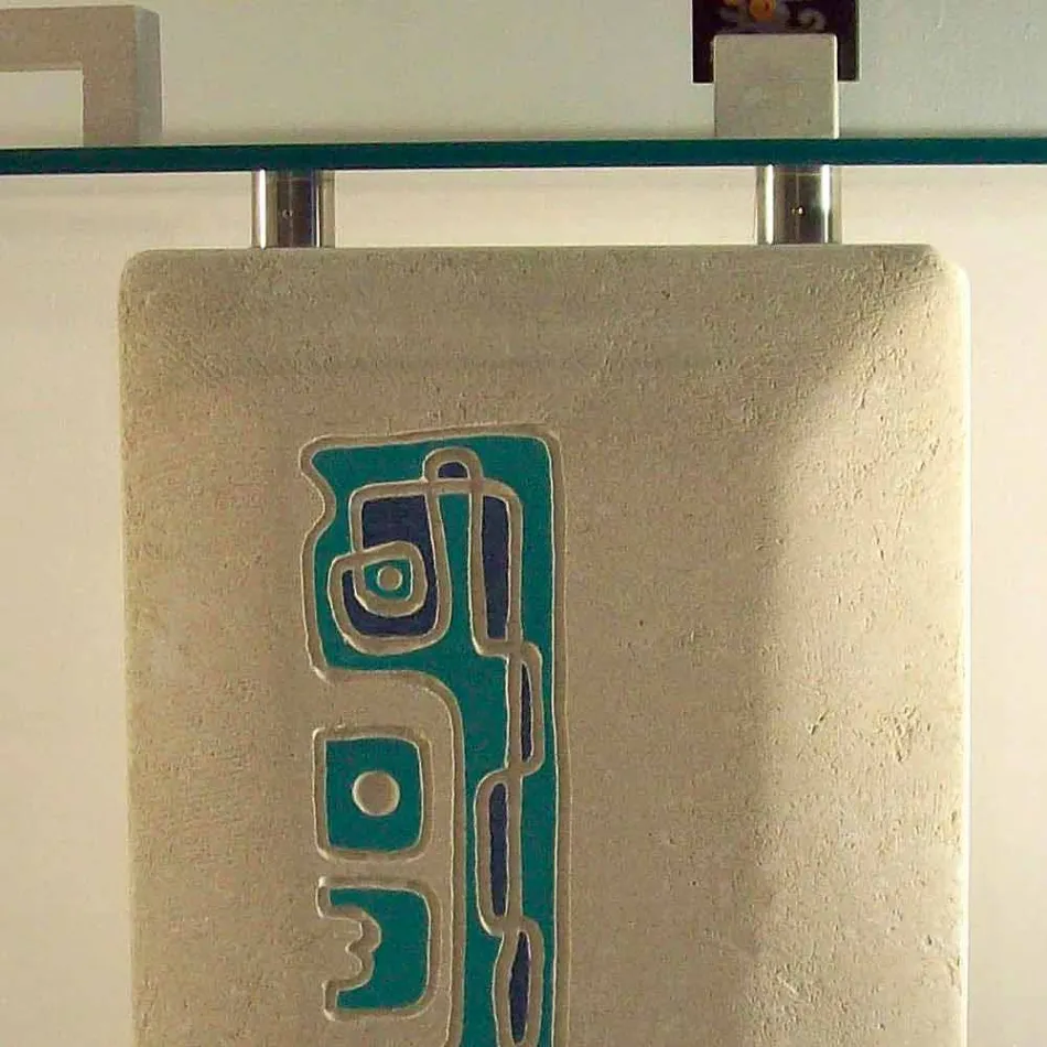 L'extension de la pierre de la console rectangulaire et cristal Soter design Viadurini