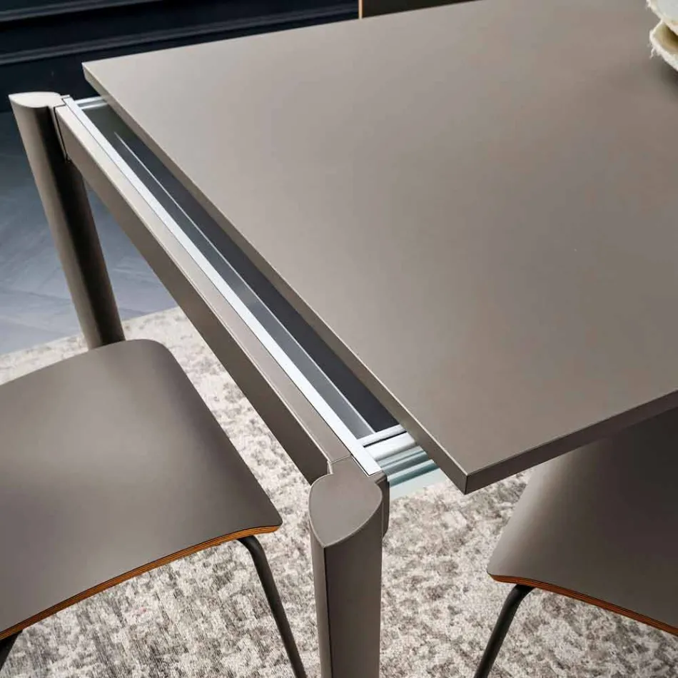 Table de cuisine extensible jusqu'à 240 cm en Fenix Made in Italy - Maltais Viadurini