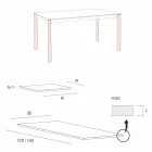 Table de cuisine extensible jusqu'à 240 cm en Fenix Made in Italy - Maltais Viadurini