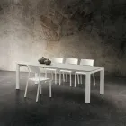 Table de cuisine extensible jusqu'à 240 cm en HPL fin Made in Italy - Jupiter Viadurini