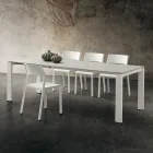 Table de cuisine extensible jusqu'à 240 cm en HPL fin Made in Italy - Jupiter Viadurini