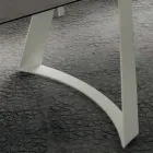 Table de Cuisine Extensible Jusqu'à 280 cm Effet Marbre Fabriqué en Italie - Pinocchio Viadurini