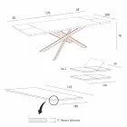 Table de cuisine extensible jusqu'à 280 cm en bois Made in Italy - Carlino Viadurini