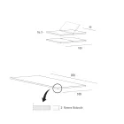 Table de cuisine extensible jusqu'à 280 cm en bois Made in Italy - Carlino Viadurini