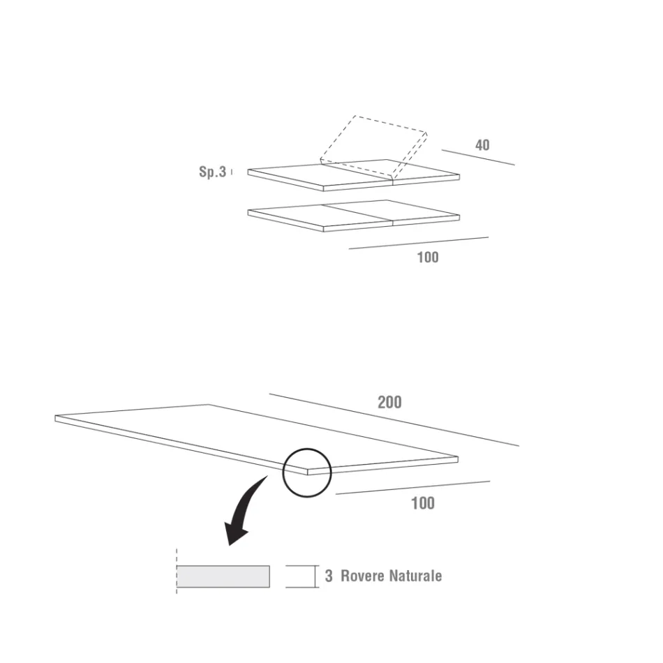 Table de cuisine extensible jusqu'à 280 cm en bois Made in Italy - Carlino Viadurini