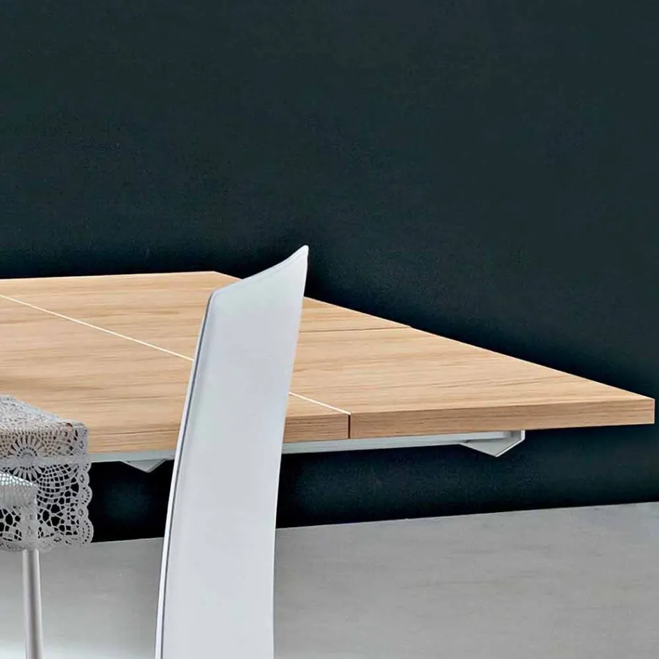 Table de cuisine extensible jusqu'à 280 cm en bois Made in Italy - Carlino Viadurini