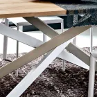 Table de cuisine extensible jusqu'à 280 cm en bois Made in Italy - Carlino Viadurini
