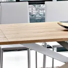 Table de cuisine extensible jusqu'à 280 cm en bois Made in Italy - Carlino Viadurini