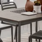 Table de cuisine avec plateau en mélamine et base en métal Made in Italy - Spilla Viadurini