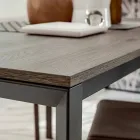 Table de cuisine avec plateau en mélamine et base en métal Made in Italy - Spilla Viadurini