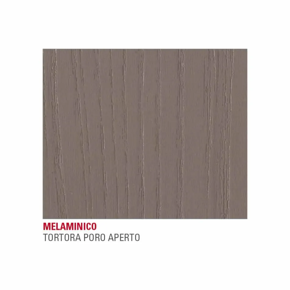 Table de cuisine avec plateau en mélamine et base en métal Made in Italy - Spilla Viadurini