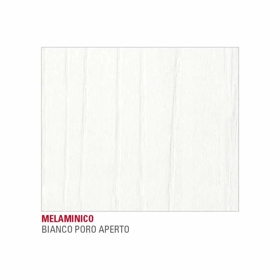 Table de cuisine avec plateau en mélamine et base en métal Made in Italy - Spilla Viadurini