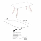 Table de cuisine en Fenix laminé et aluminium noir Made in Italy - Lingotto Viadurini