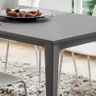 Table de Cuisine en Métal Peint avec Plateau en Fenix Made in Italy - Efisto Viadurini