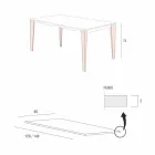 Table de Cuisine en Métal Peint avec Plateau en Fenix Made in Italy - Efisto Viadurini