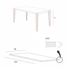 Table de Cuisine en Métal Peint avec Plateau en Fenix Made in Italy - Efisto Viadurini