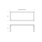 Table de cuisine en verre extra-clair avec pieds en bois Made in Italy - Super Viadurini