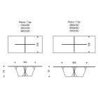 Table de cuisine rectangulaire avec plateau et base en verre Made in Italy - Tiseo Viadurini