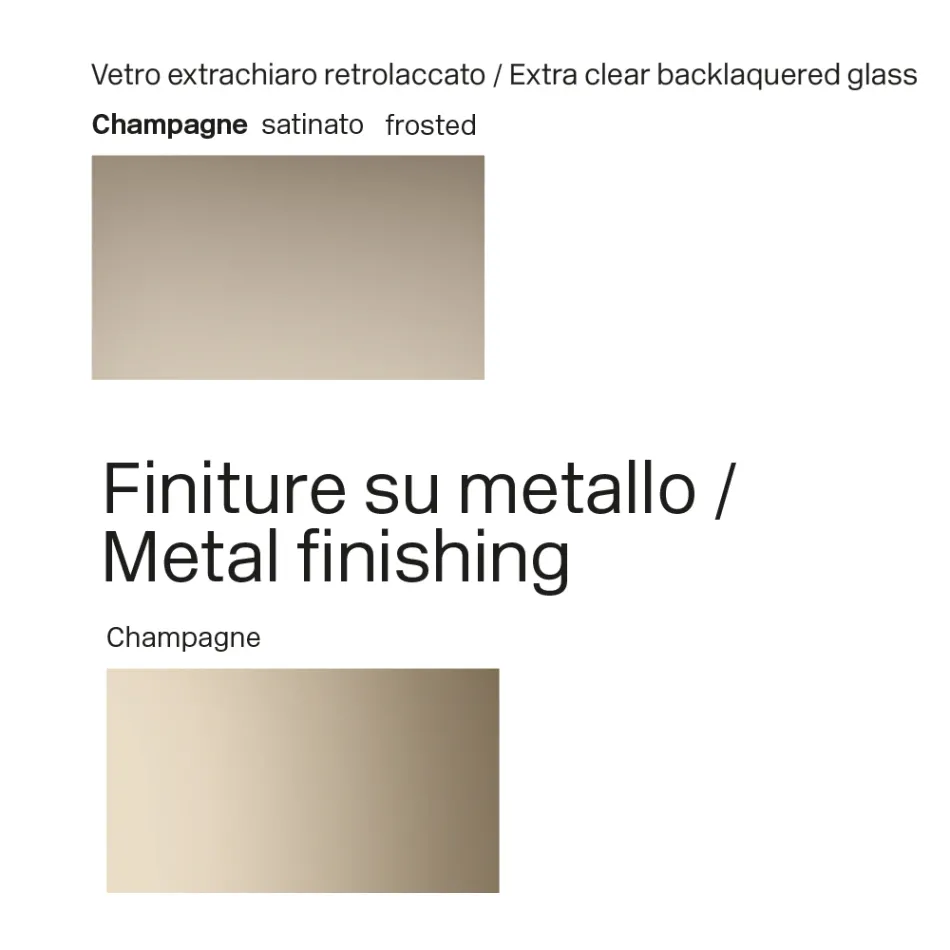 Table en verre de 300 cm avec piètement en métal, design Lunaria, fabrication italienne Viadurini