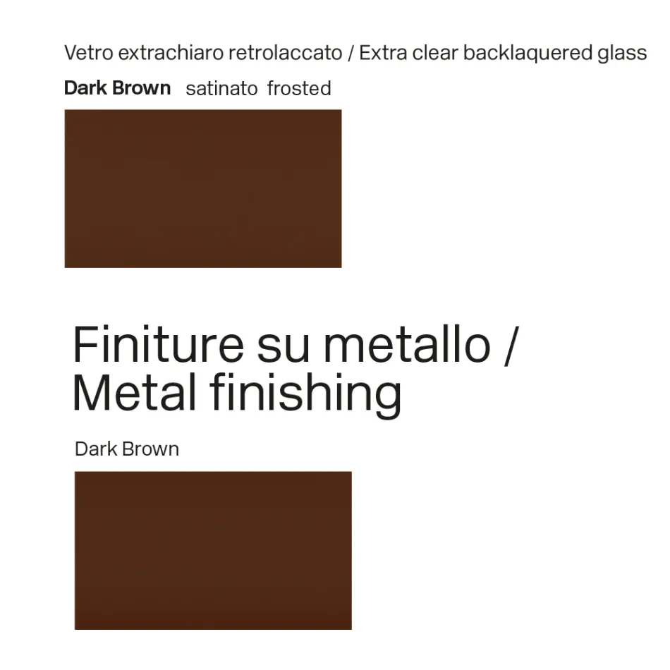 Table en verre de 300 cm avec piètement en métal, design Lunaria, fabrication italienne Viadurini