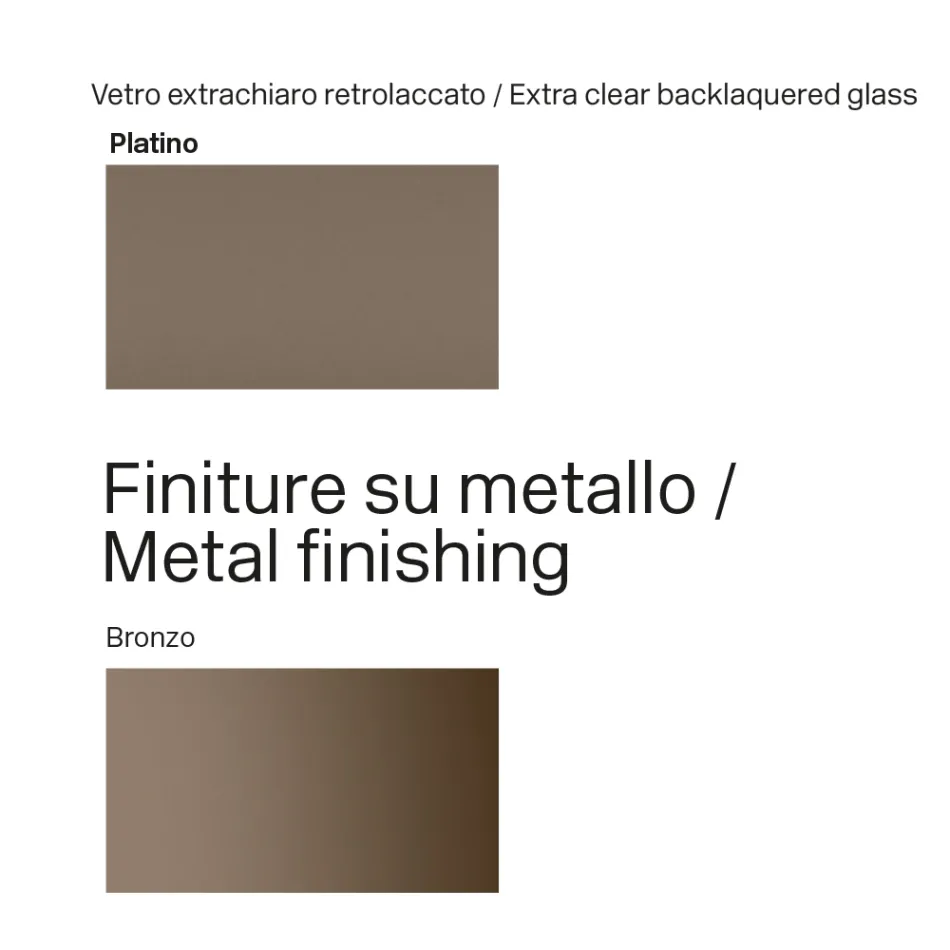 Table en verre de 300 cm avec piètement en métal, design Lunaria, fabrication italienne Viadurini