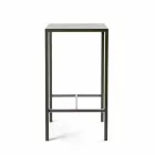 Table de bar carrée extérieure en métal peint fabriquée en Italie - Fada Viadurini