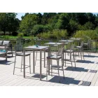 Table de bar carrée en métal peint Made in Italy - Cuba Viadurini