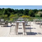 Table de bar carrée en métal peint Made in Italy - Cuba Viadurini