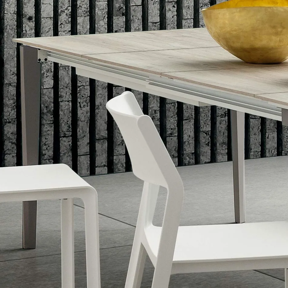 Table de cuisine extensible jusqu'à 240 cm en Hpl Made in Italy - Fantastique Viadurini