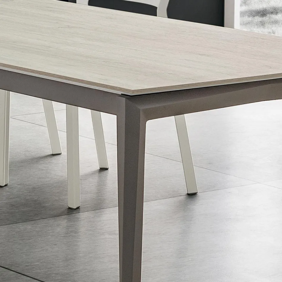Table de cuisine extensible jusqu'à 240 cm en HPL Made in Italy - Fantastic Viadurini
