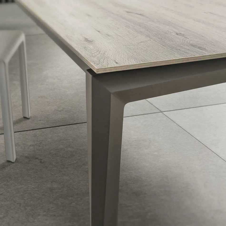 Table de cuisine extensible jusqu'à 240 cm en Hpl Made in Italy - Fantastique Viadurini