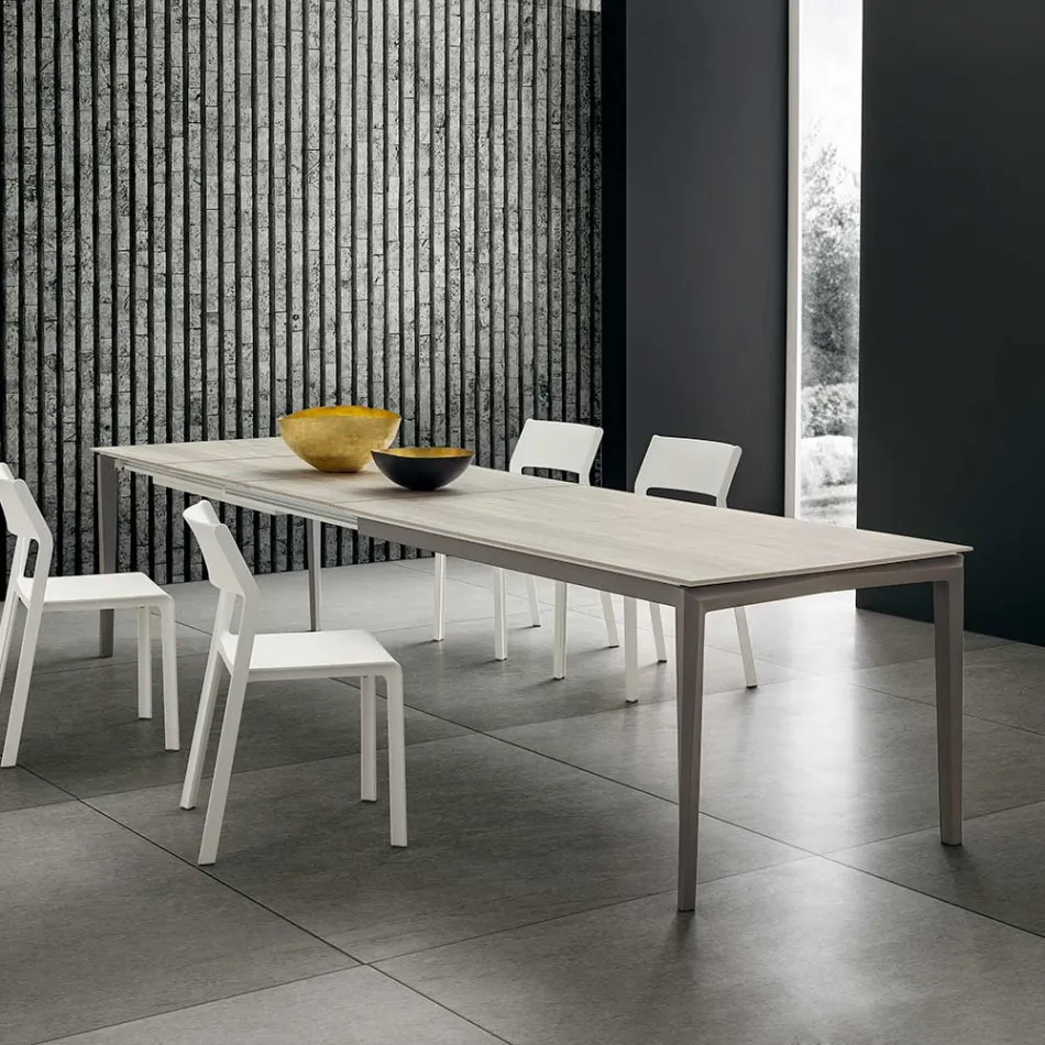 Table de cuisine extensible jusqu'à 240 cm en Hpl Made in Italy - Fantastique Viadurini