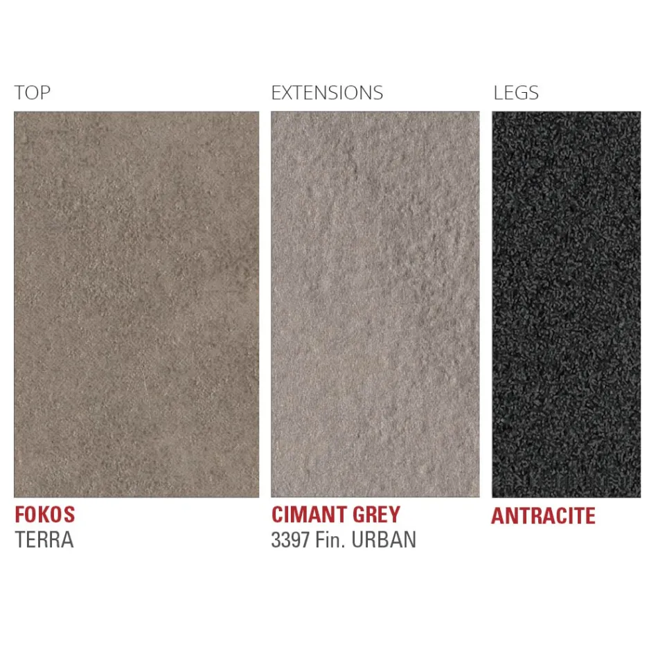 Table de cuisine extensible en céramique fine Laminam fabriquée en Italie - Efisto Viadurini