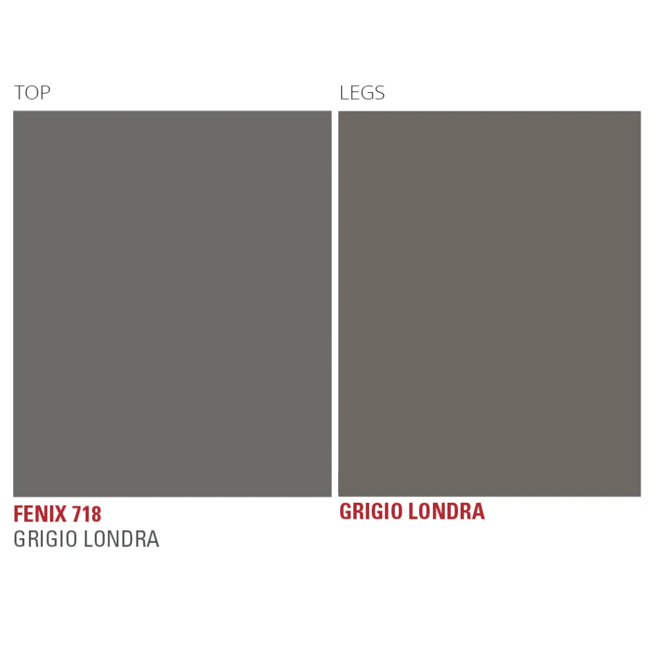 Table de cuisine avec plateau en tonneau en Fenix Made in Italy, Luxe - Lingotto Viadurini