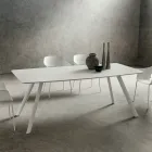 Table de cuisine avec plateau en tonneau en Fenix Made in Italy, Luxe - Lingotto Viadurini