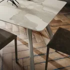 Table de cuisine avec plateau en Laminam fabriquée en Italie, haute qualité - Lingotto Viadurini