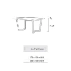 Table de cuisine fixe en métal et plateau en bois Made in Italy - Bastiano Viadurini