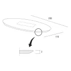 Table de cuisine en Fenix et marbre synthétique laqué fabriquée en Italie - Brontolo Viadurini