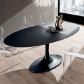 Table de cuisine en Fenix et marbre synthétique laqué Made in Italy -Brontolo