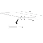 Table de cuisine en Fenix et métal blanc de qualité Made in Italy - Carlino Viadurini