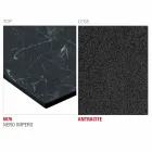 Table de cuisine en HPL avec base en métal anthracite fabriquée en Italie - Aresto Viadurini