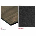 Table de cuisine en HPL avec base en métal anthracite fabriquée en Italie - Aresto Viadurini